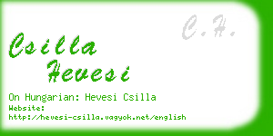 csilla hevesi business card